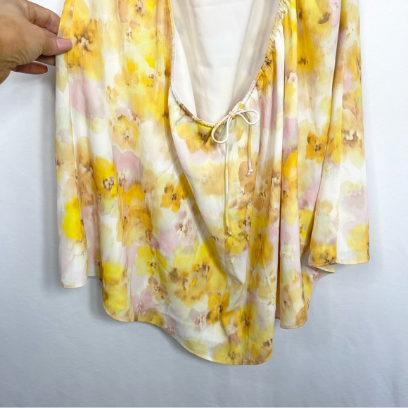 NEW For Love & Lemons Zinna Yellow Floral Mini Dress - Picture 11 of 13